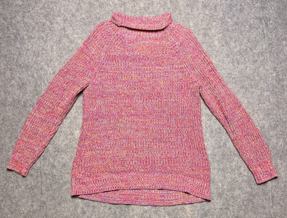 Style & Co women's pink multicolored knit turtleneck sweater, size M.